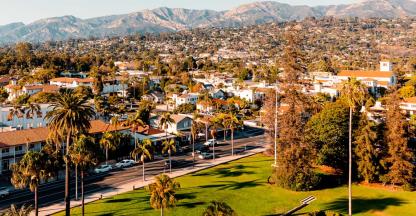 A neighborhood in Santa Barbara, California