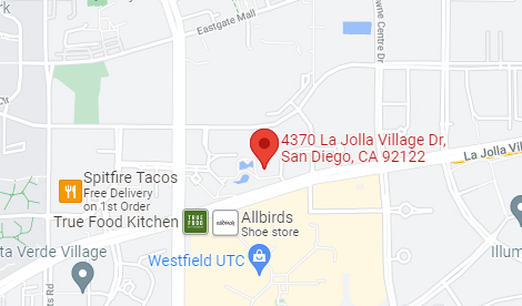 Map of Bridge Bank's San Diego Loan Production Office