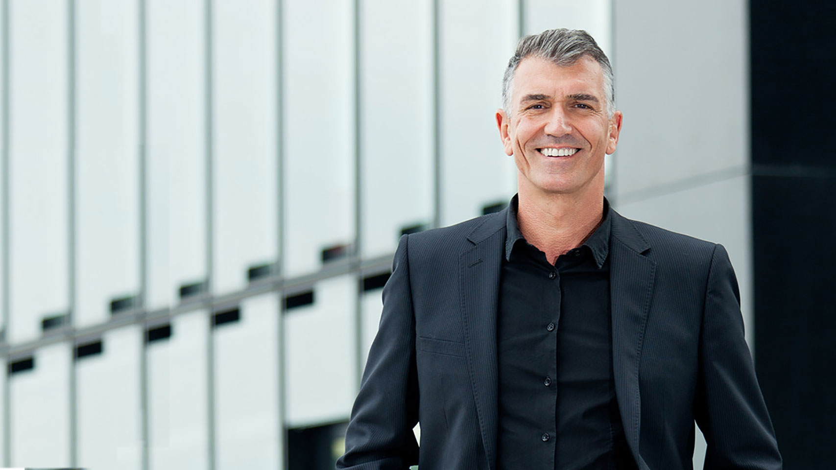 Businessman smiling for the camera
