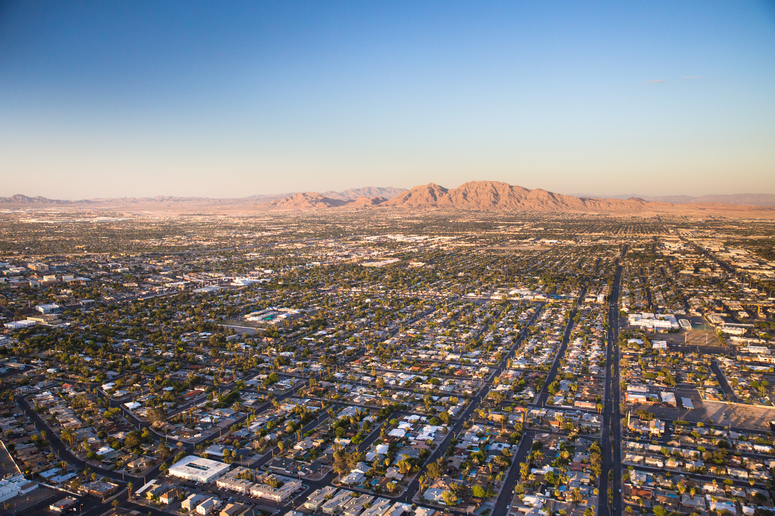 Overhead view of suburban community in Nevada