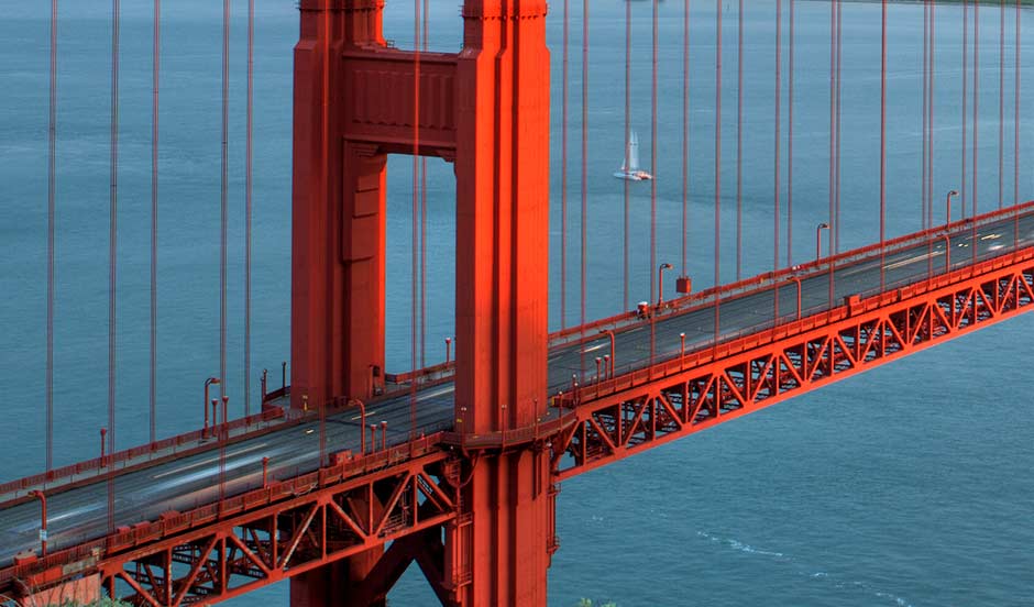 Red color bridge