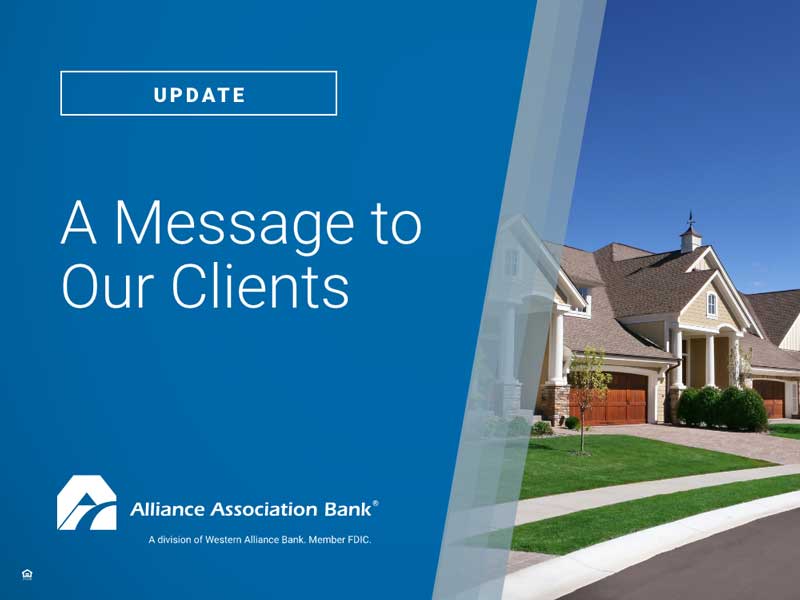 A Message to Our Clients graphic