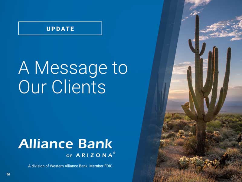 A Message to Our Clients graphic