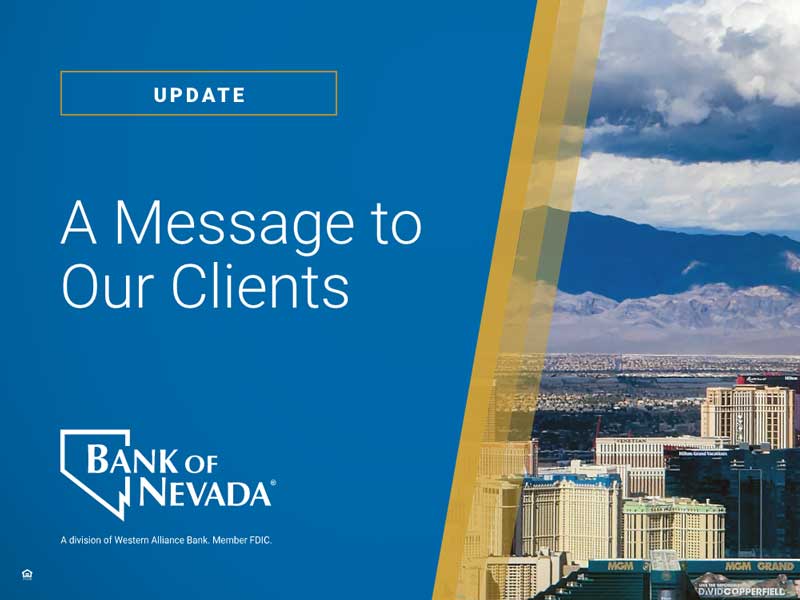 A Message to Our Clients graphic