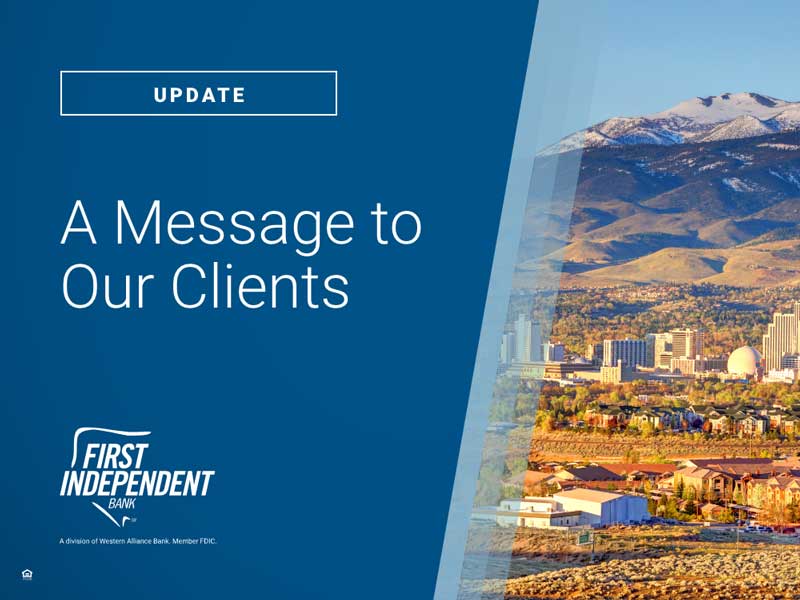 A Message to Our Clients graphic