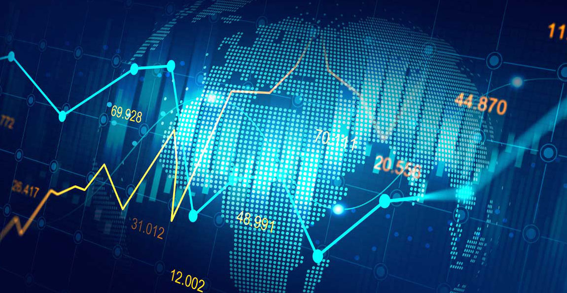 An abstract of geographical map shapes and table data