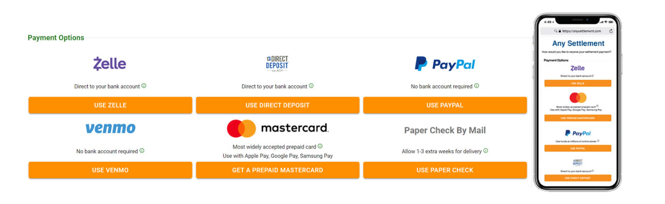 Digital Disbursement Payment Options