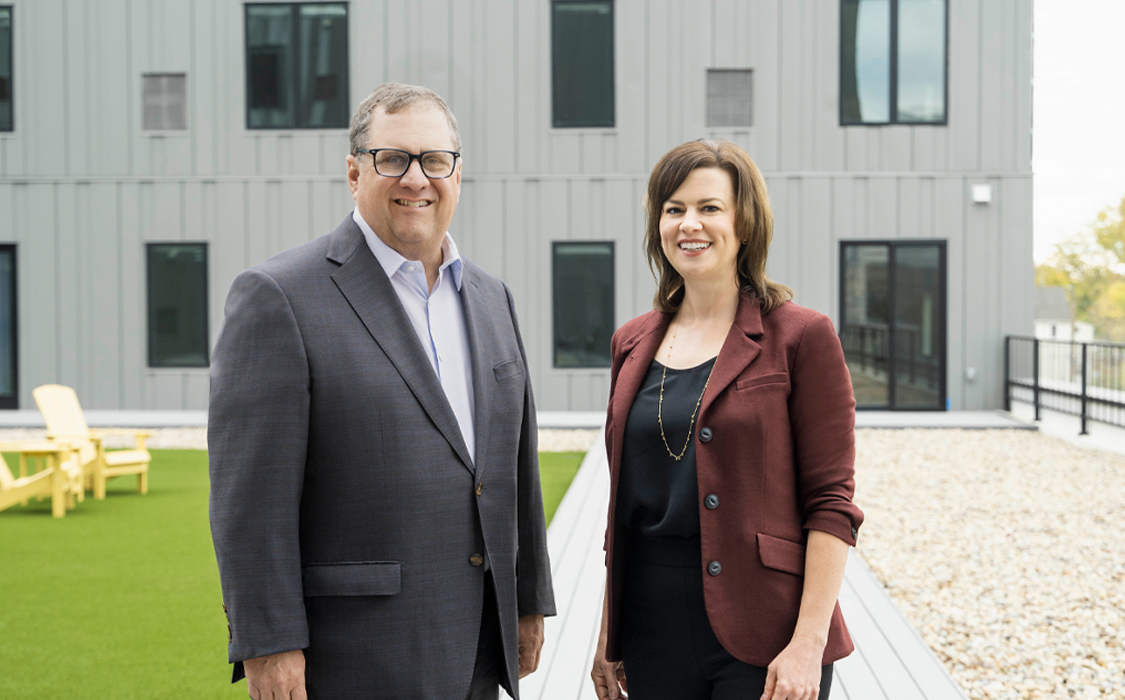 Adam Fishman, Fairmount Properties principal, and Monika Suarez, Managing Director Municipal Finance, Nonprofit Finance and Affordable Housing at Western Alliance Bank