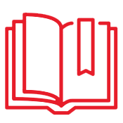 an icon of an open book with bookmark