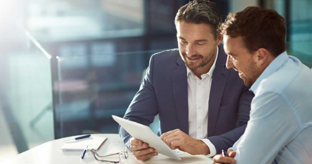 A small business owner learning about financing opportunities 