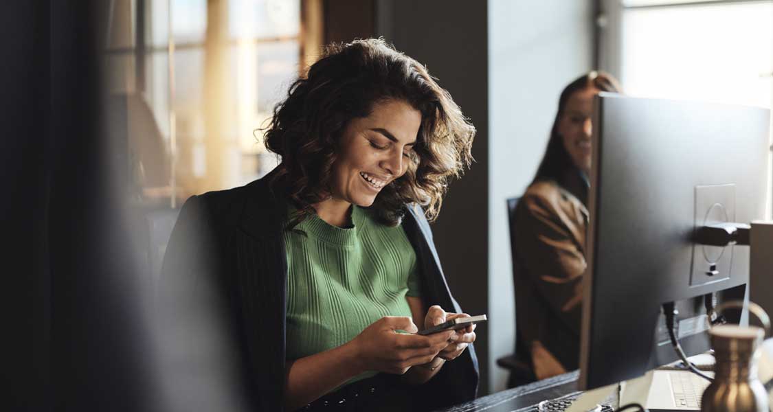 An entrepreneur opening an online bank account