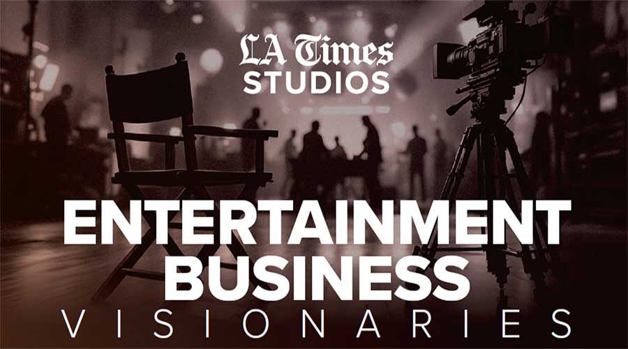 The LA Times Studios Entertainment Business Visionaries Logo