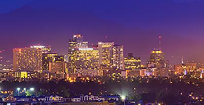 Phoenix skyline at night