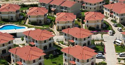 aerial view of a housing complex