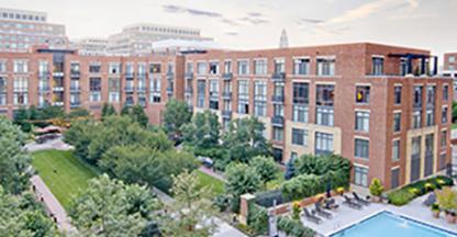 View overlooking a large courtyard