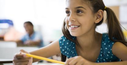 Girl in School Classroom