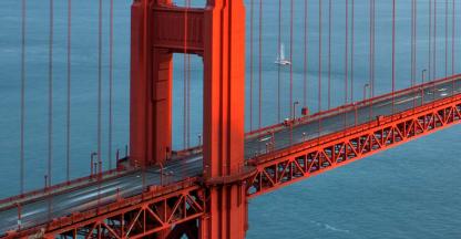 The Golden Gate bridge