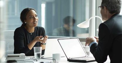 A community management banker working with a new client