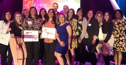 The Torrey Pines Bank banking team attending the YWCA annual “In the Company of Women” benefit luncheon