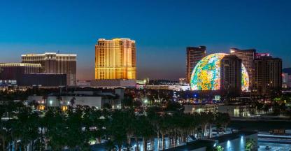 The Las Vegas city skyline