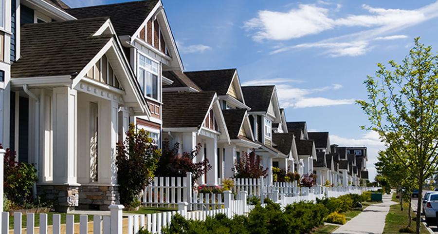 View of a neighborhood from the street