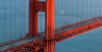 The Golden Gate bridge