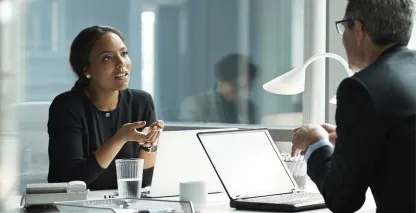 A community management banker working with a new client