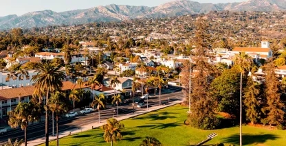 A neighborhood in Santa Barbara, California