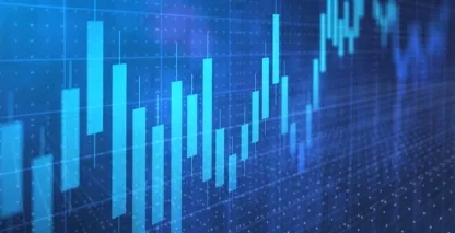 An abstract of a bar graph