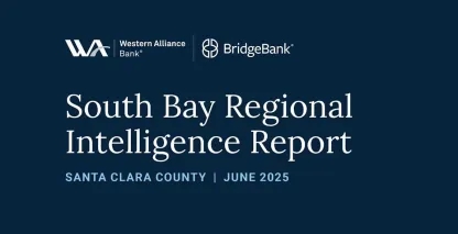 A title card for the 2025 South Bay Regional Intelligence Report