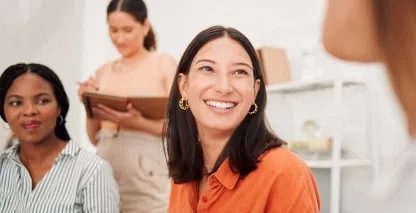 Female businesswomen working together