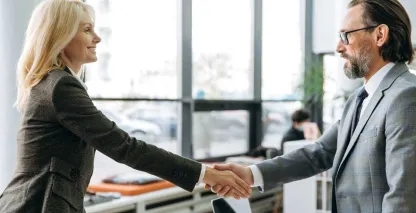 An international businessman meeting with his banker