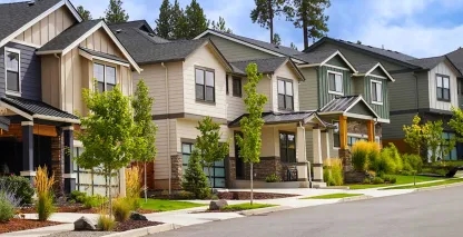 A clean and modern residential street