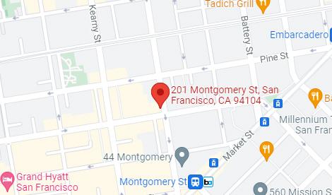 Map of Bridge Bank's San Francisco Montgomery Loan Production Office