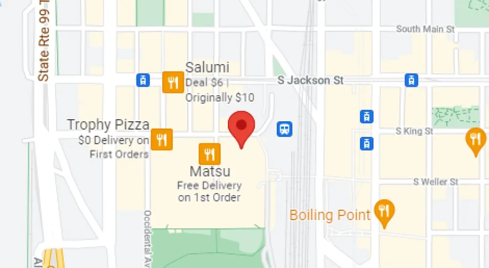 Map of Bridge Bank's Seattle Loan Production Office