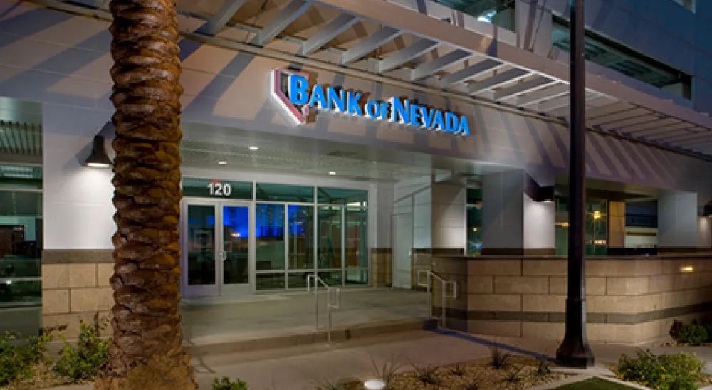 View of the Grand Central Parkway branch from the parking lot at night