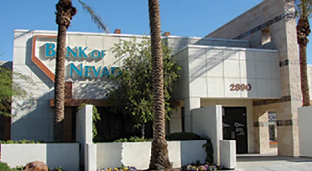 View of the Green Valley branch from the parking lot during the day