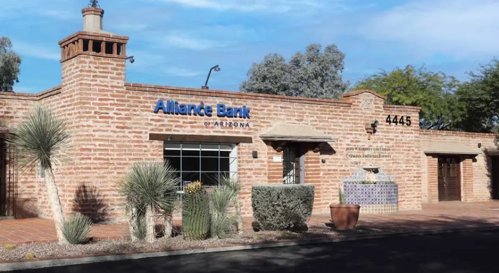 The Alliance Bank of Arizona branch location on Campbell Avenue in Tucson