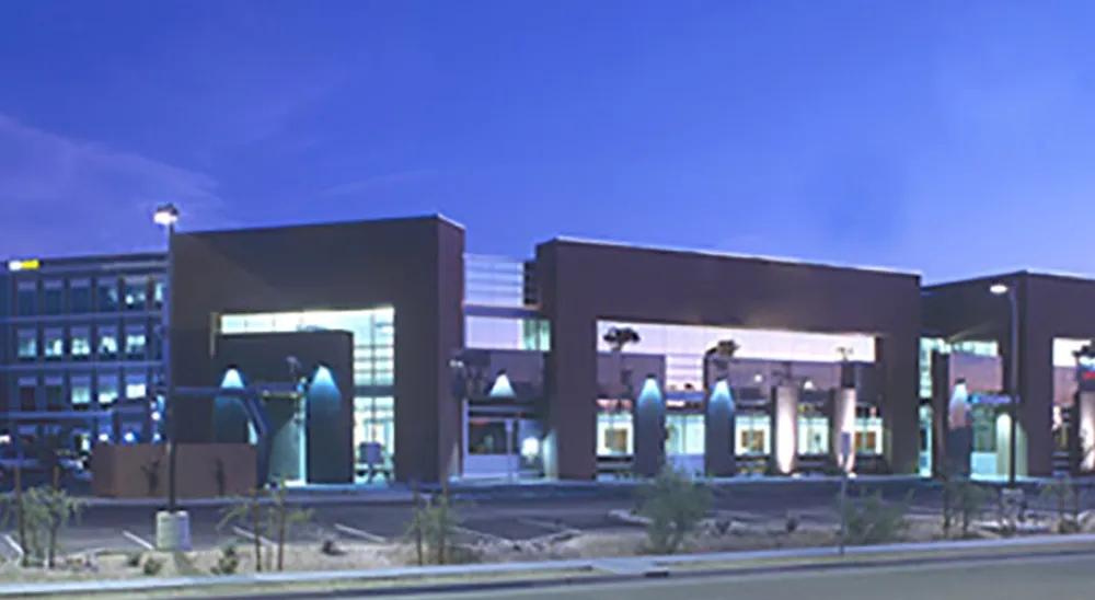 View of the Tucson Williams Center branch from the parking lot