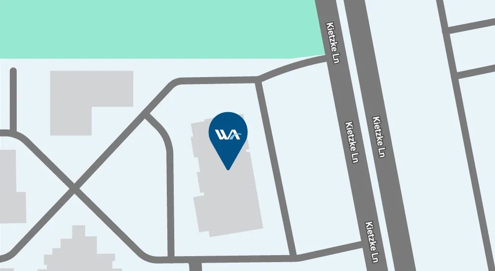 Map illustration showing the Kietzke branch off of Kietzke Lane.