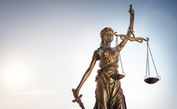 Lady Justice holding the scales of justice