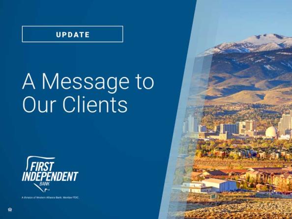 A Message to Our Clients
