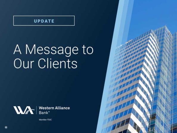 A Message to Our Clients