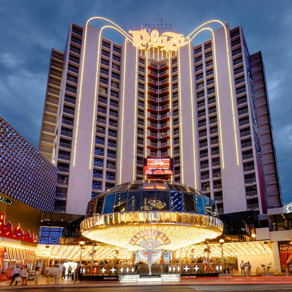 The Plaza Hotel and Casino in downtown Las Vegas, Nevada
